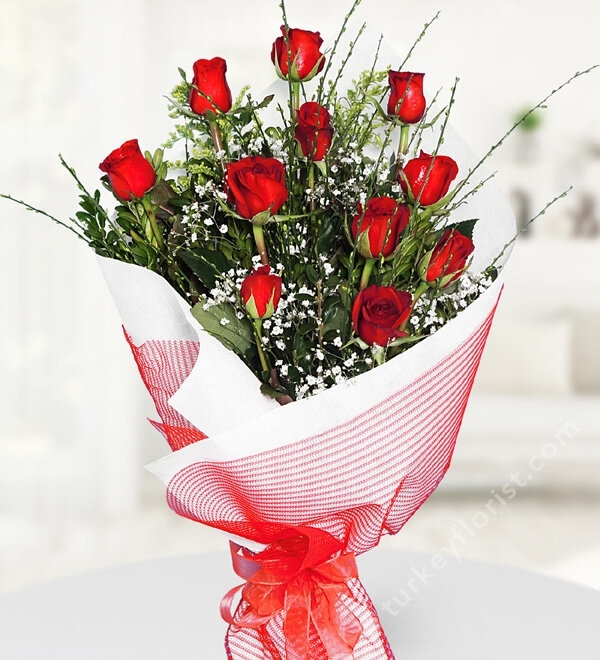 Bouquet of 11 Red Roses