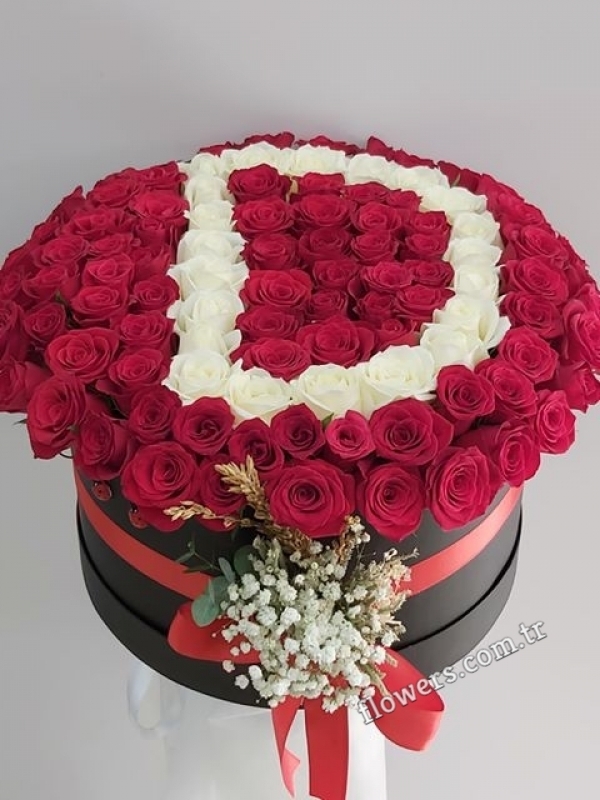 Personalized 101 Roses With Initial Letter