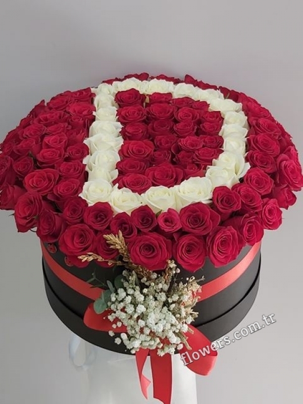 Personalized 101 Roses With Initial Letter