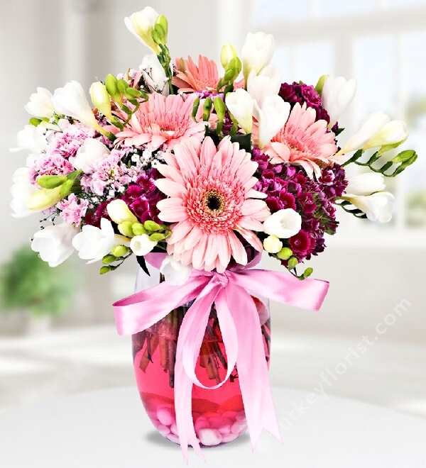 Mixed Flowers in Vase