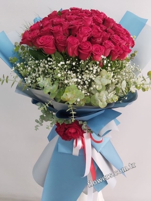 Deluxe 70 Red Rose Bouquet