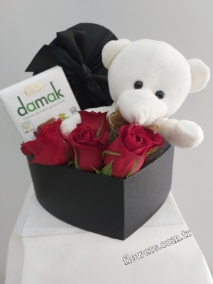 Rose Teddy Chocolate Love Box