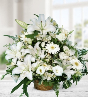 Lilium and White Gerberas