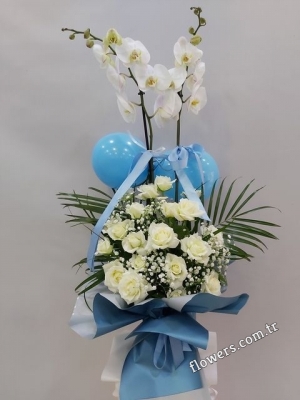 Baby Boy Flower Arrangement, New Baby Flowers & Gifts