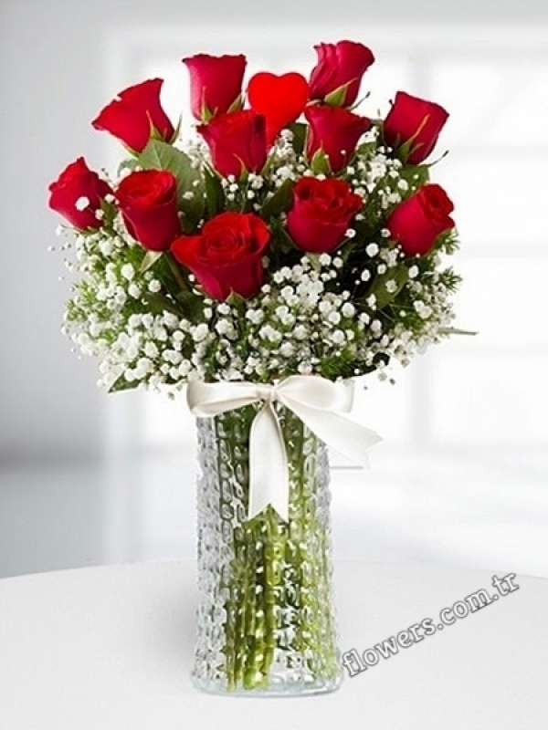 Fancy Red Rose Arrangement