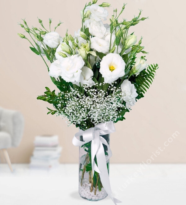 White Lisianthus Flowers