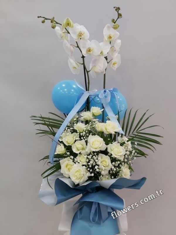 Baby Boy Flower Arrangement, New Baby Flowers & Gifts